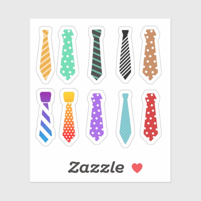 Neck Tie Stickers (Sheet)