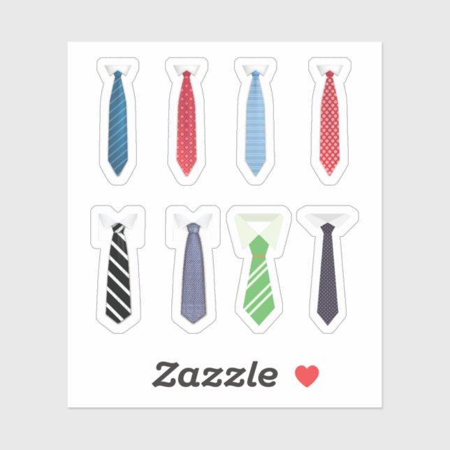 Neck Tie Stickers (Sheet)