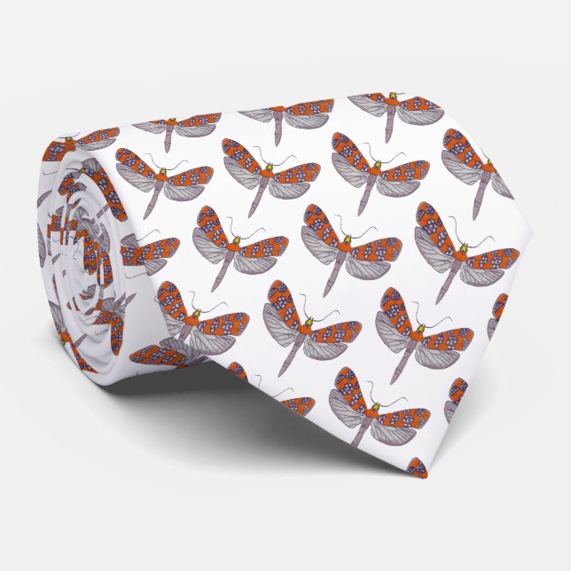 Neck Tie (white) - Ailanthus Moth (Rolled)