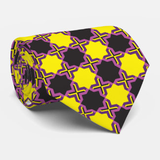 Neck Tie yellow black pink purple game