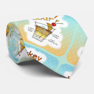 NECK TIES - WHISKEY SOUR RECIPE COCKTAIL ART