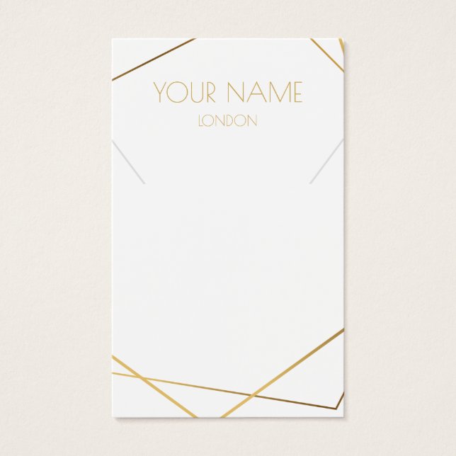 Necklace, bracelet gold geometric display card (Front)