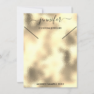 Necklace Display Card Gold Jewellery Logo