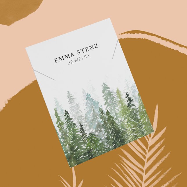 Necklace Display Card • Watercolor Pine Woods (Creator Uploaded)