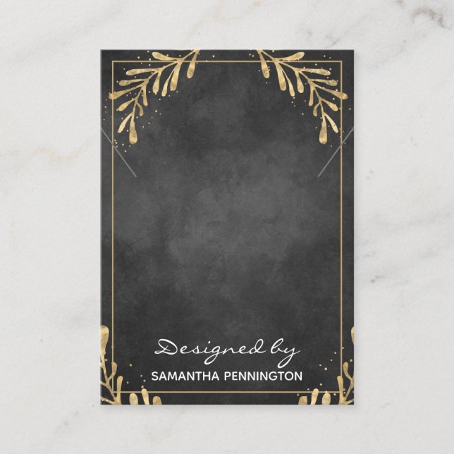 Necklace Display Faux Foil Leaf Business Card (Front)