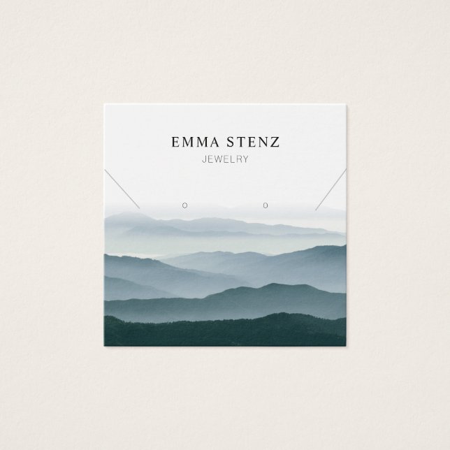 Necklace Earring Display Card • Pastel Mountains (Front)