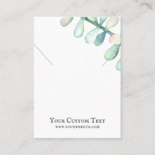 Necklace Jewellery Display Card • Succulent Cactus