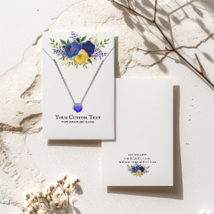Necklace Jewellery Display Card • Watercolor Flora
