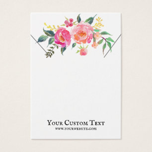Necklace Jewellery Display Card • Watercolor Flora