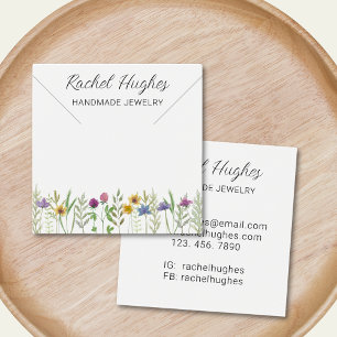 Necklace Jewellery Floral Display Card