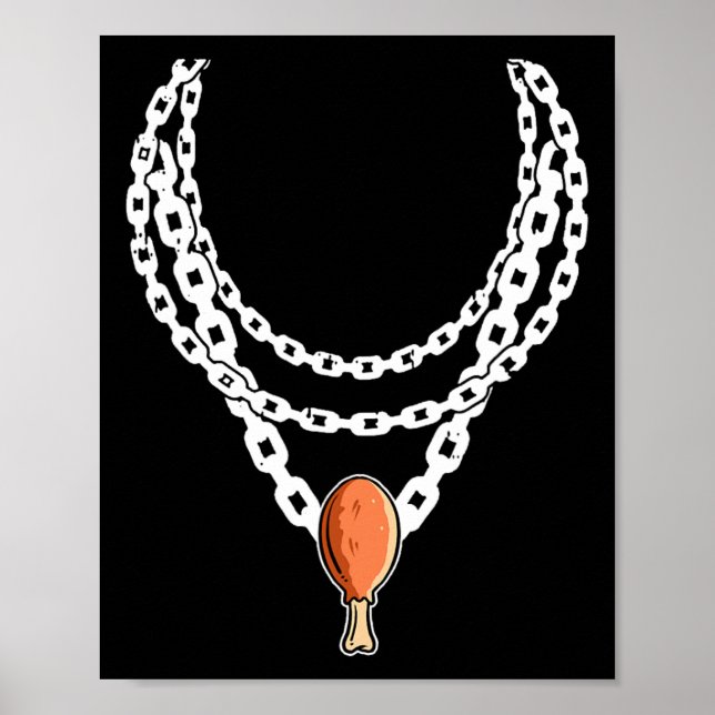 Necklace Turkey Leg Pendant Thanksgiving Day Fall  Poster (Front)