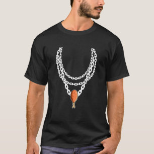 Necklace Turkey Leg Pendant Thanksgiving Day Fall T-Shirt