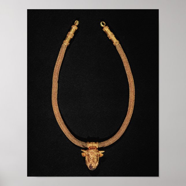 Necklace with a human-headed pendant poster (Front)