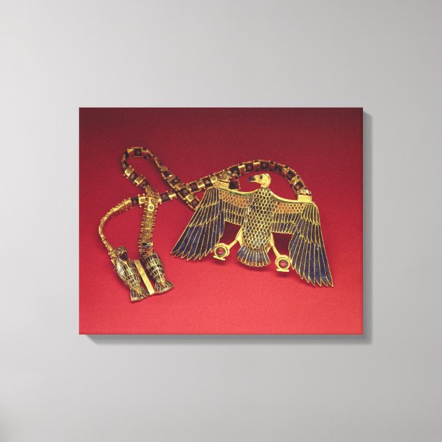 Necklace with vulture pendant canvas print (Front)