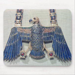Necklace with vulture pendant mouse mat
