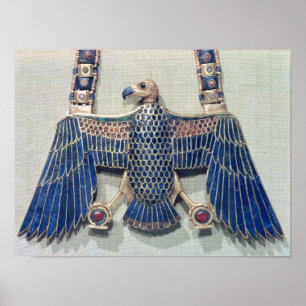 Necklace with vulture pendant poster