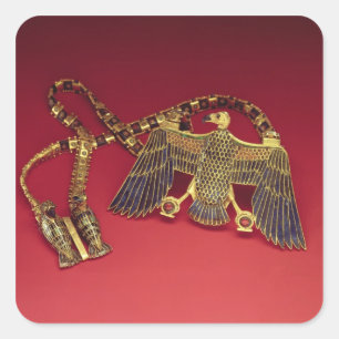 Necklace with vulture pendant square sticker