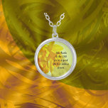 Necklace Yellow Daffodils Scripture Jewellery<br><div class="desc">Silver Plated round pendant necklace ,  displaying beautiful yellow daffodils and the scripture Psalms 136:1 "Give thanks to the LORD,  for he is good. His love endures forever." See matching theme in my store.</div>