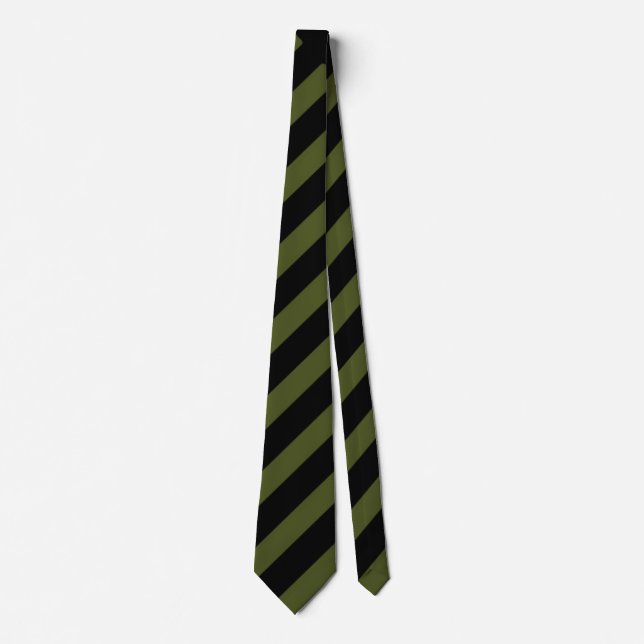 Necktie Buddy Army Green Stars & Stripes (Front)
