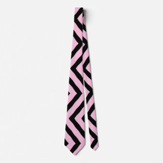 Necktie Buddy Black Pink Zig Zag Pattern