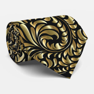 Necktie - Drama in Black and Gold