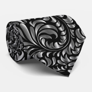 Necktie - Drama in Black and Silver