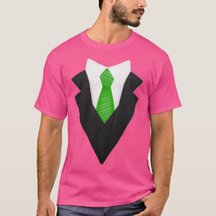 Necktie formal wear in acid green T-Shirt