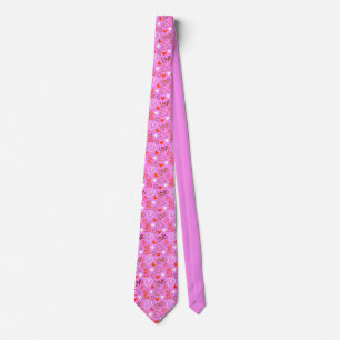 Necktie Love Heart Script Hot Pink Valentine Bold