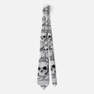 Necktie of skull/Necktie Skull and gold