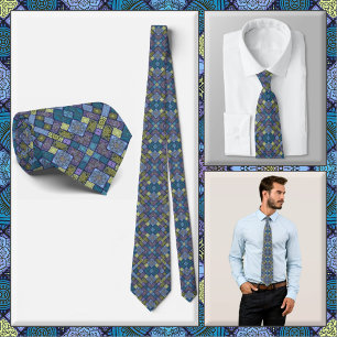 NECKTIE - Shades of Blue Green Yellow & Violet