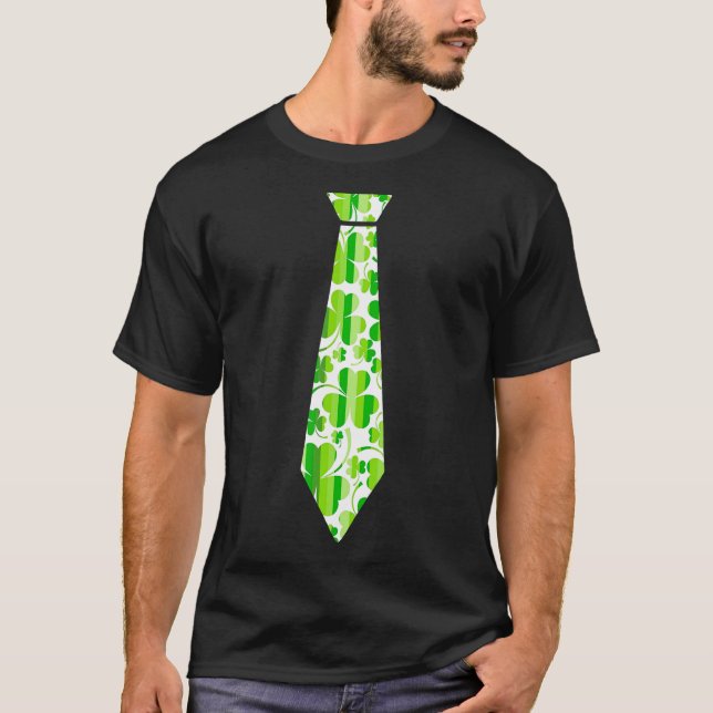 Necktie St Paddys Day Irish Cravat Ireland St Part T-Shirt (Front)