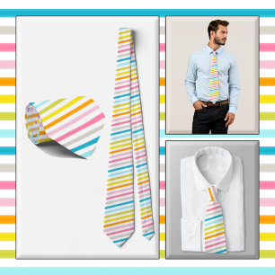 NECKTIE - Stripes in a Rainbow of Colours
