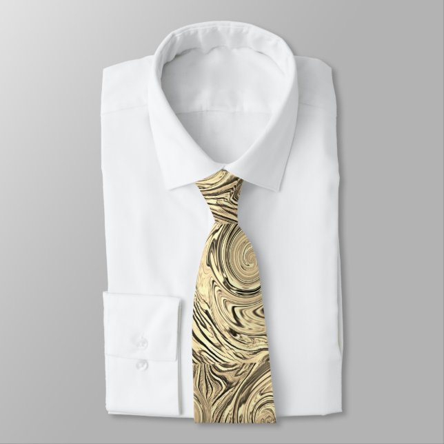 Necktie with Cool Swirls Neck Ties (Tied)