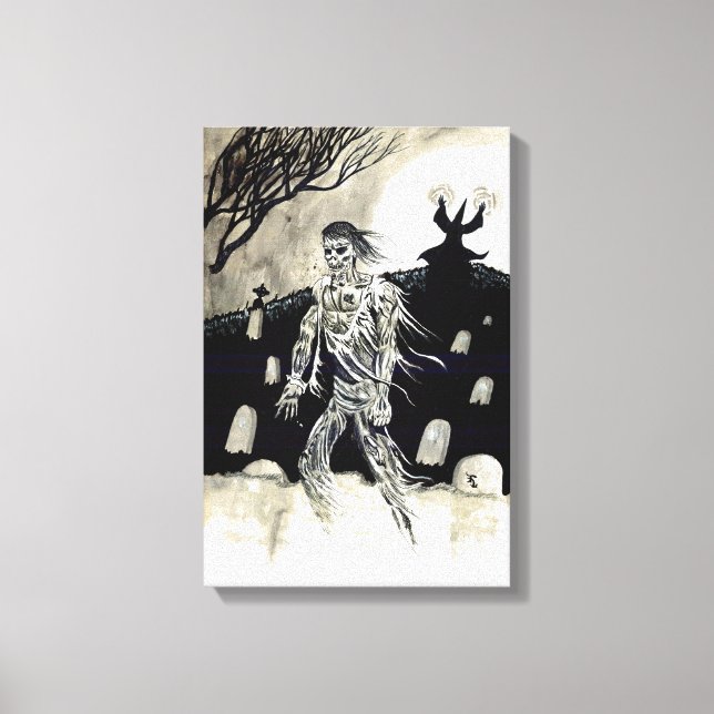 “Necromancer” – Illustration by Tracy Lesch Canvas Print (Front)