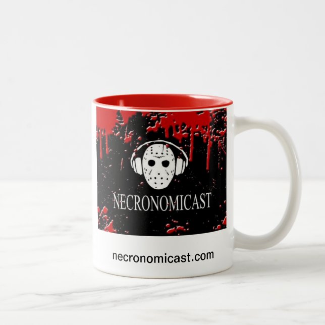 Necromug - White/Red Two-Tone Coffee Mug (Right)