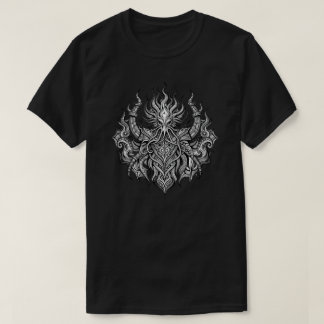 Necronomicon Cthulhu Fire Knight Emblem Graphic  T-Shirt