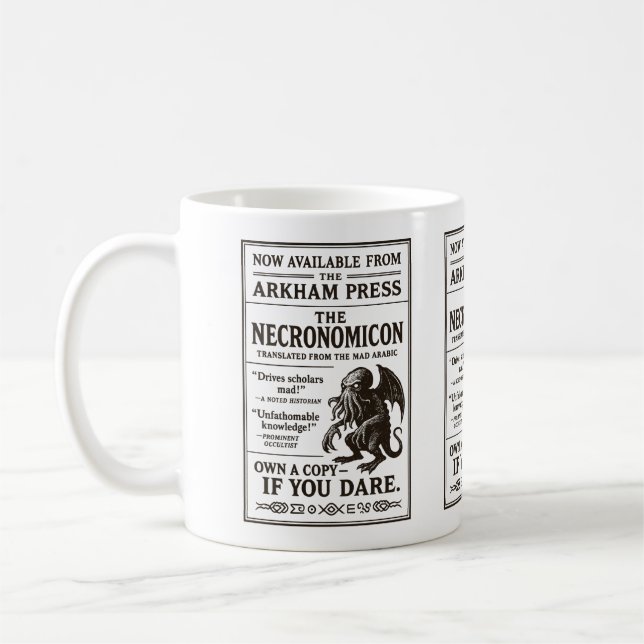  Necronomicon – Now Available from Arkham Press Coffee Mug (Left)