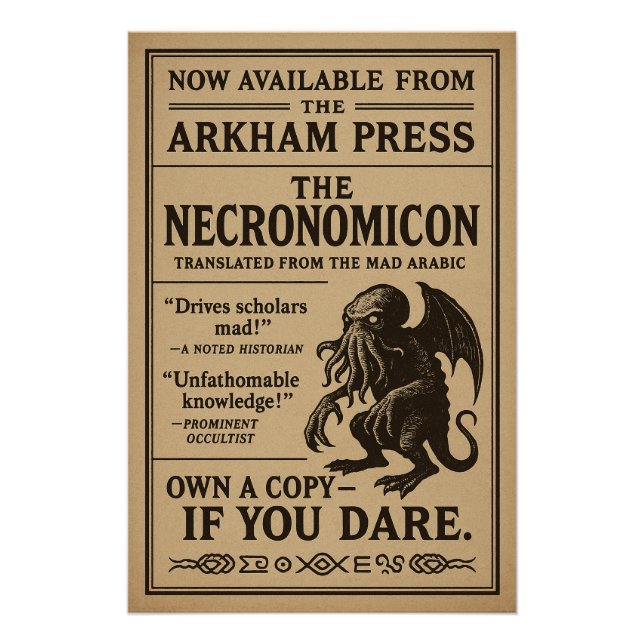  Necronomicon – Now Available from Arkham Press Poster (Front)