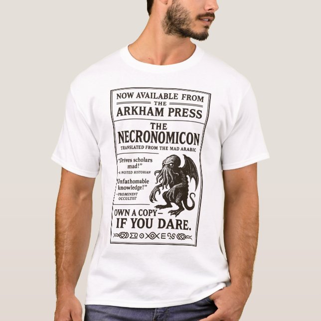  Necronomicon – Now Available from Arkham Press T-Shirt (Front)