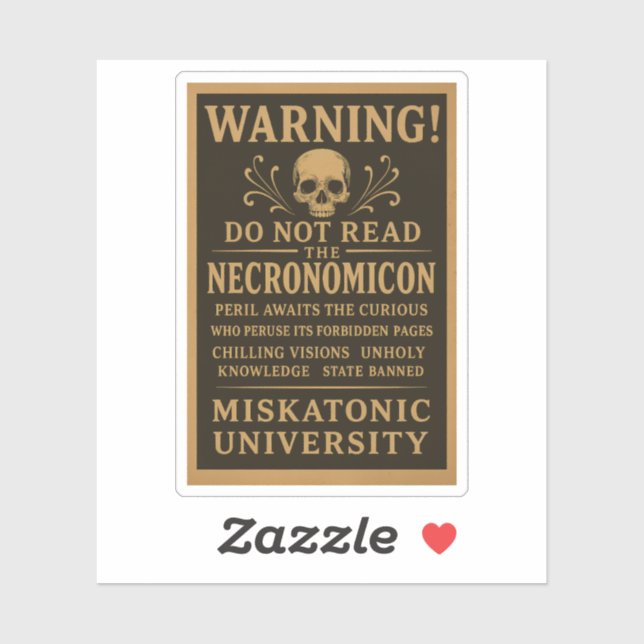  Necronomicon – Precautionary Banned by Miskatonic (Sheet)