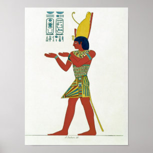 Nectanebo I wearing the double crown Poster