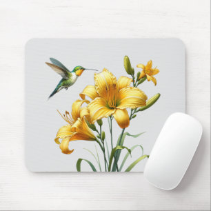 Nectar Blaster: Hummingbird & Lily Mousepad
