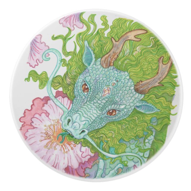 Nectar Dragon  Ceramic Knob (Front)