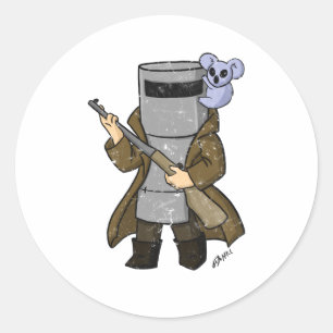 ned kelly distressed classic round sticker