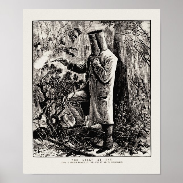 Ned Kelly Making Last Stand At Glenrowan Poster (Front)