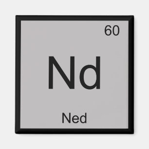 Ned Name Chemistry Element Periodic Table Magnet