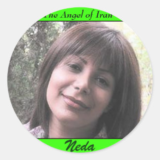 NEDA SOLTANI, The Angel of Iran, Neda Classic Round Sticker