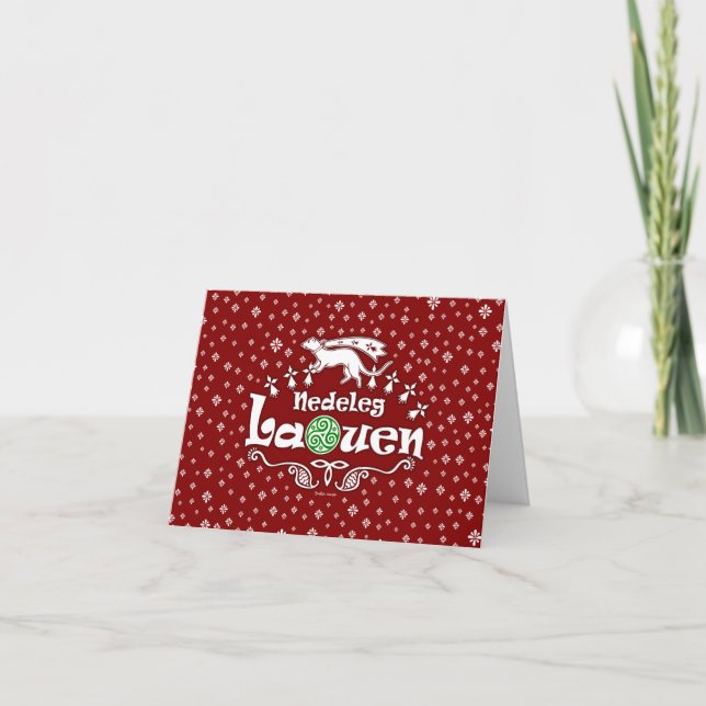 Nedeleg Laouen, merry Breton Christmas Card (Front)