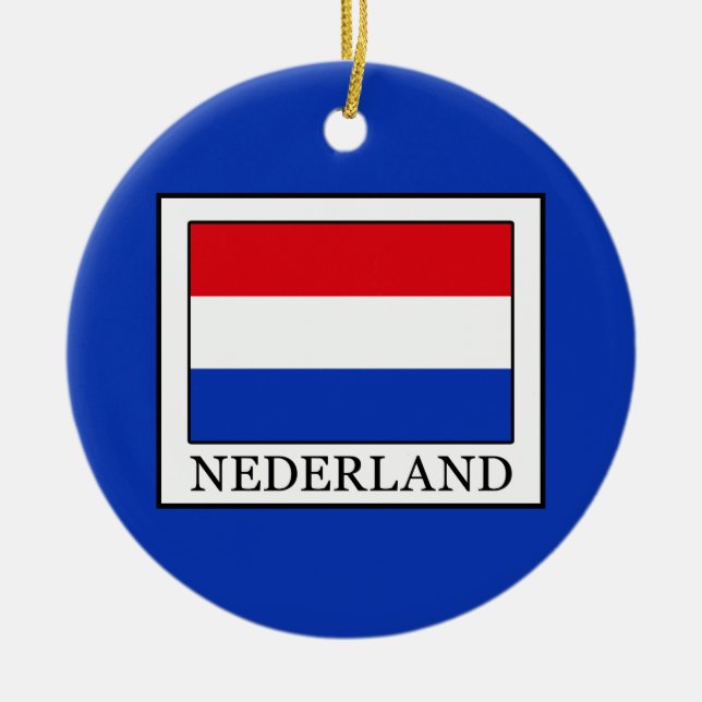 Nederland Ceramic Tree Decoration (Front)