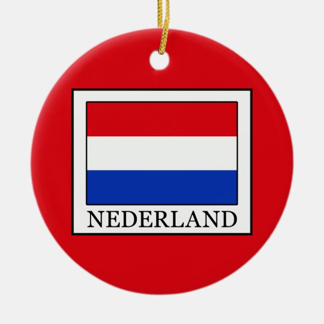 Nederland Ceramic Tree Decoration (Front)
